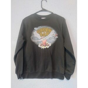 Green Day Dookie Sweatshirt‎ Men's Small Cool Vintage 1990 Y2K Rock Band Tour